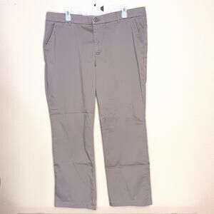 Lee Regular Fit‎ Straight Leg Mid Rise Pants Womens Size 18M Beige Flex Waist
